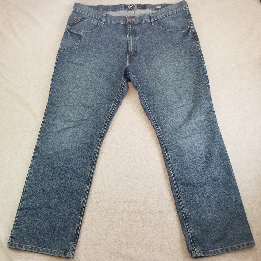 Ariat Jeans Mens 40x31 Blue Rebar M4 Relaxed Boot Cut Loop Lock Work Denim Pants